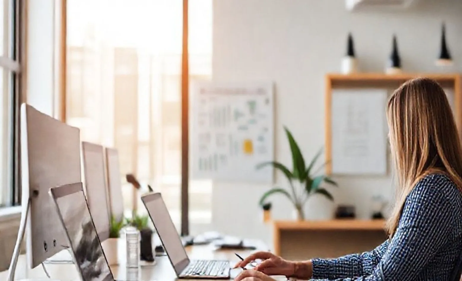 Energy management professional workspace